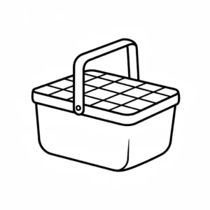 דף צביעה של סל לקטנטנים להדפסה