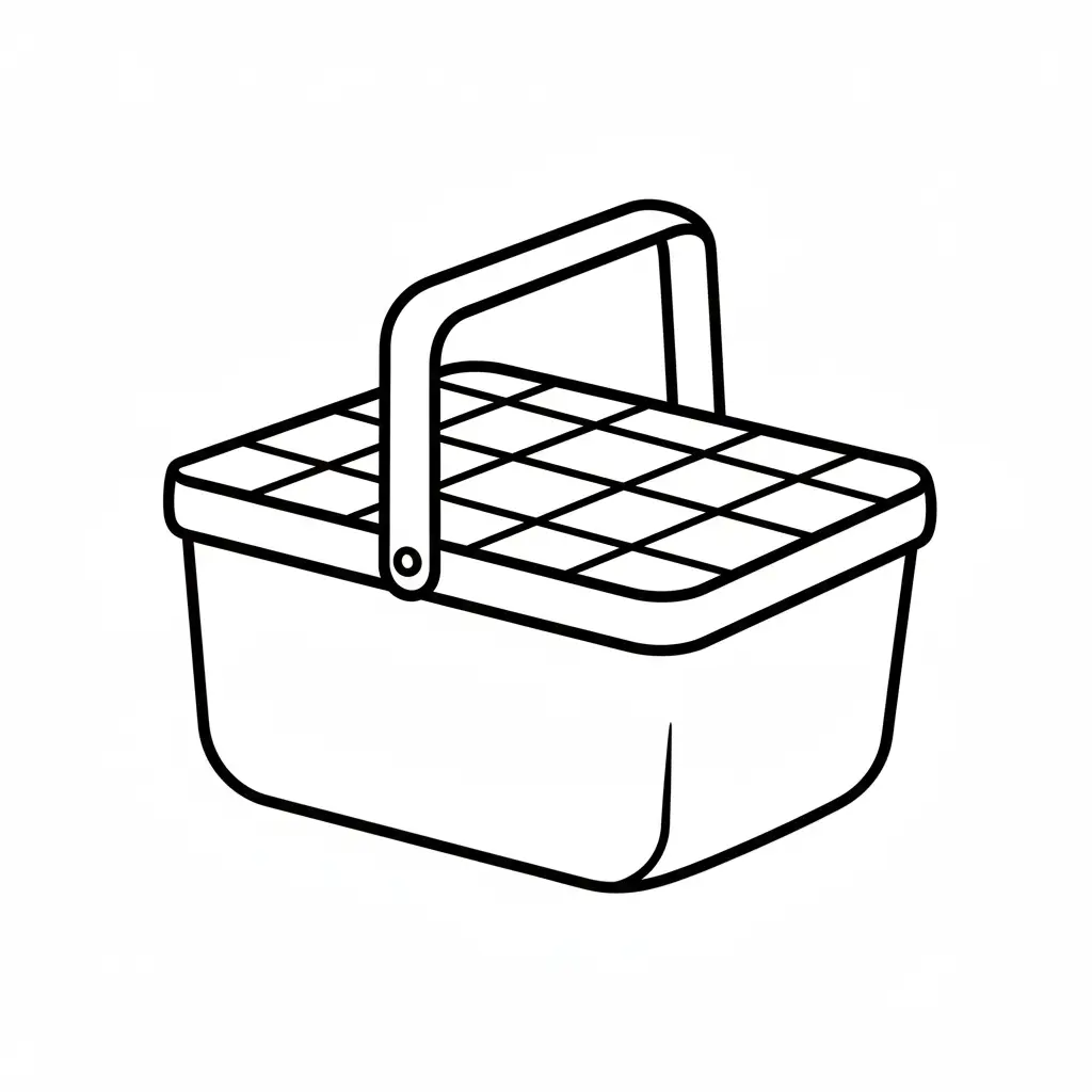 דף צביעה של סל לקטנטנים להדפסה