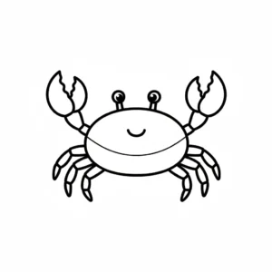 דף צביעה של סרטן לקטנטנים להדפסה