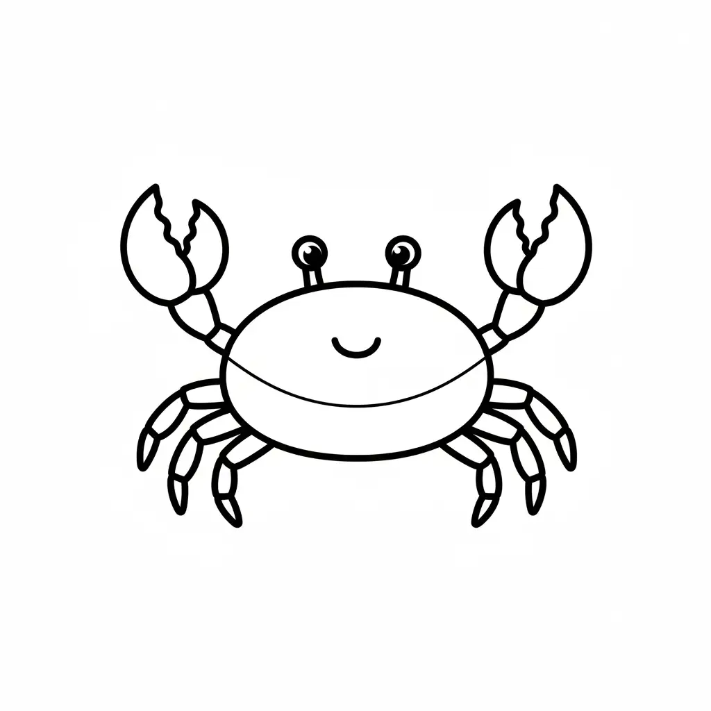 דף צביעה של סרטן לקטנטנים להדפסה