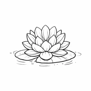 דף צביעה של פרח לוטוס להדפסה
