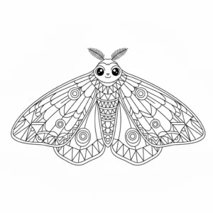 דף צביעה של פרפר האלווין להדפסה