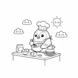 דף צביעה של ציפור אופה להדפסה