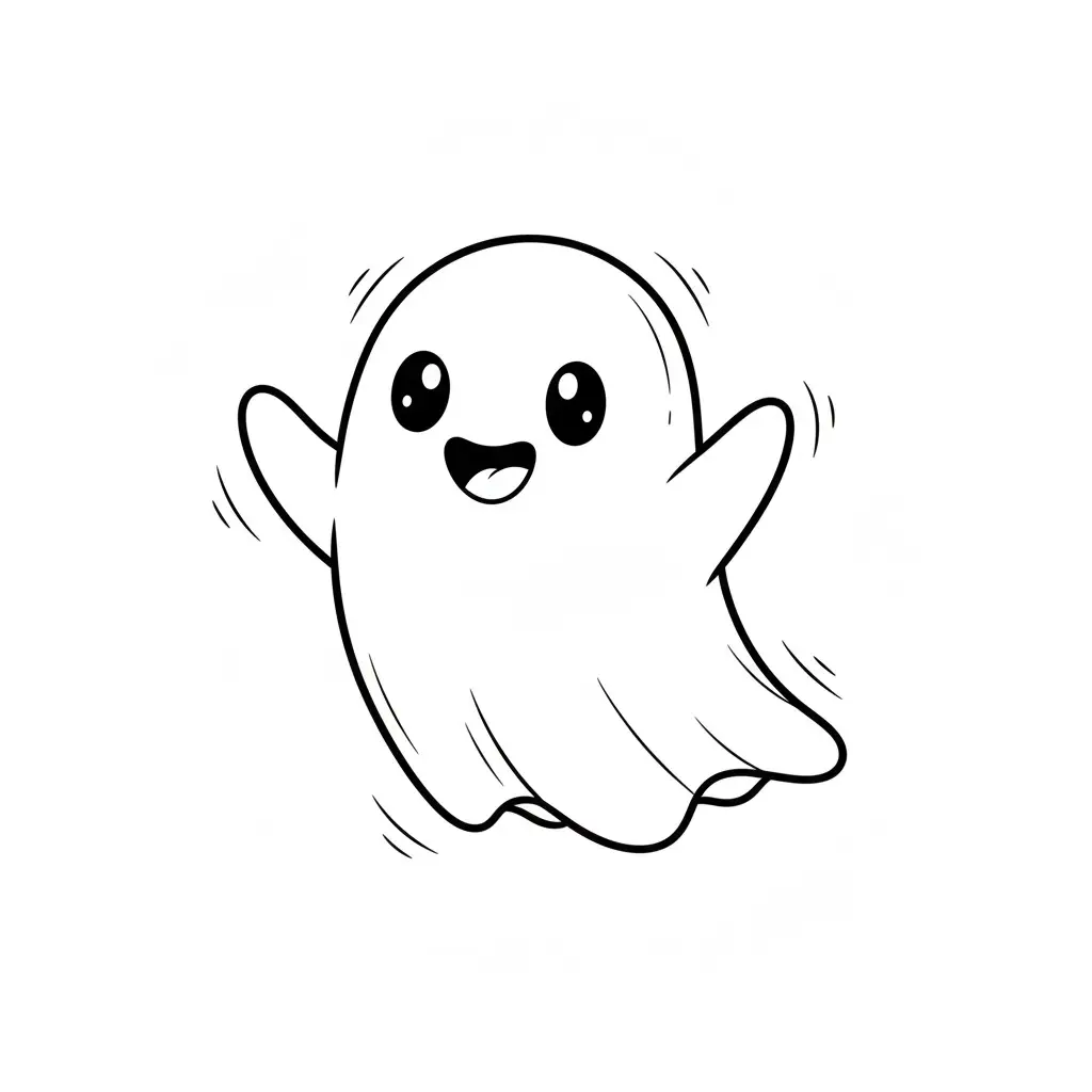 דף צביעה של רוח רפאים האלווין להדפסה