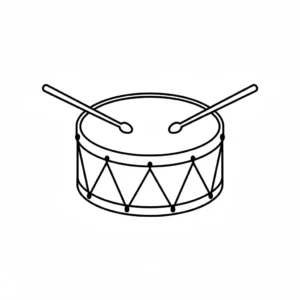 דף צביעה של תוף לקטנטנים להדפסה