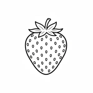 דף צביעה של תות לקטנטנים להדפסה