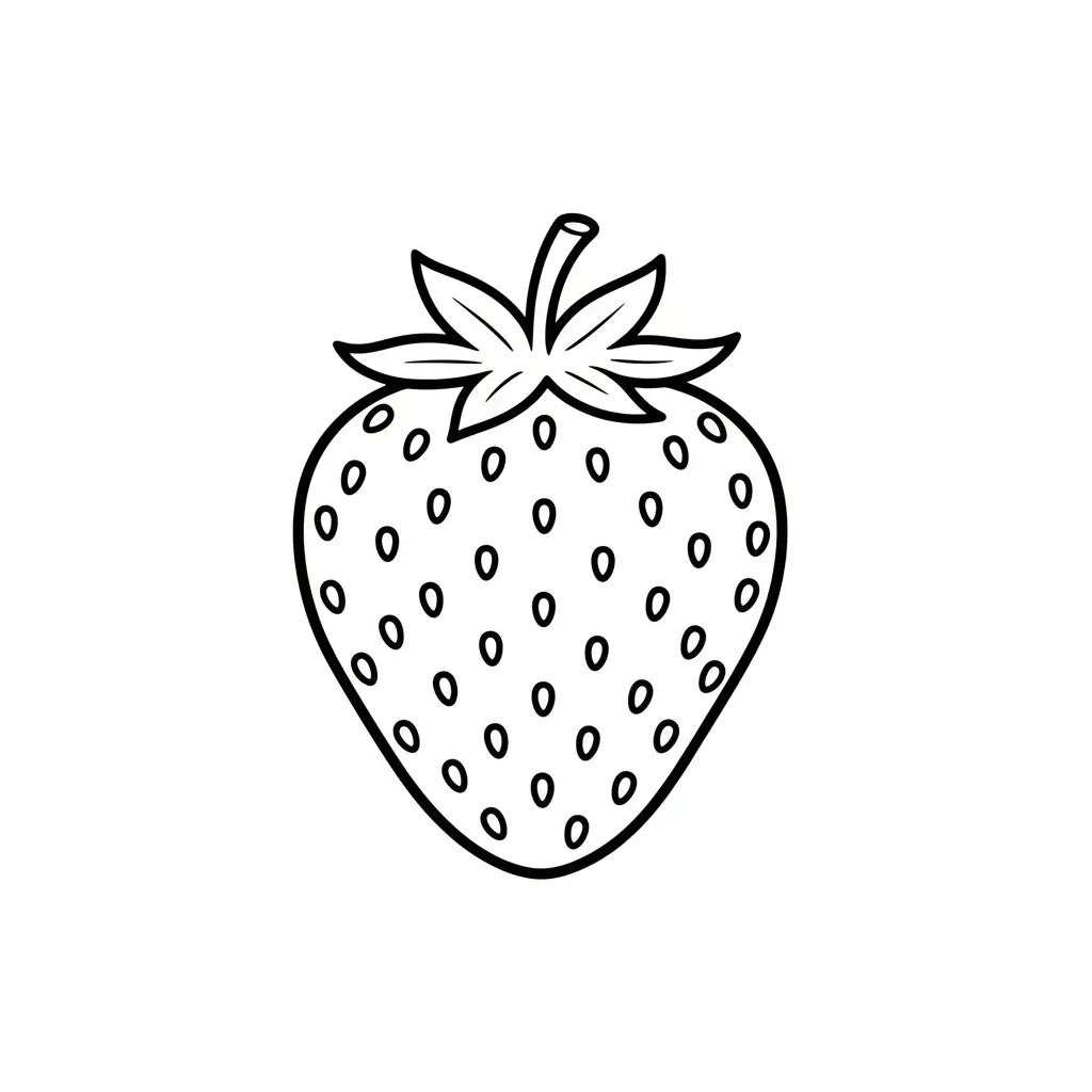 דף צביעה של תות לקטנטנים להדפסה