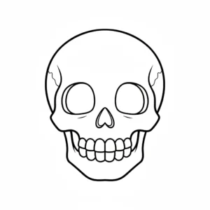 דף צביעה של גולגולת להדפסה