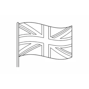 דף צביעה של דגל בריטניה להדפסה