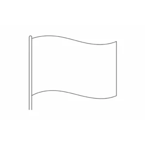 דף צביעה של דגל ריק להדפסה