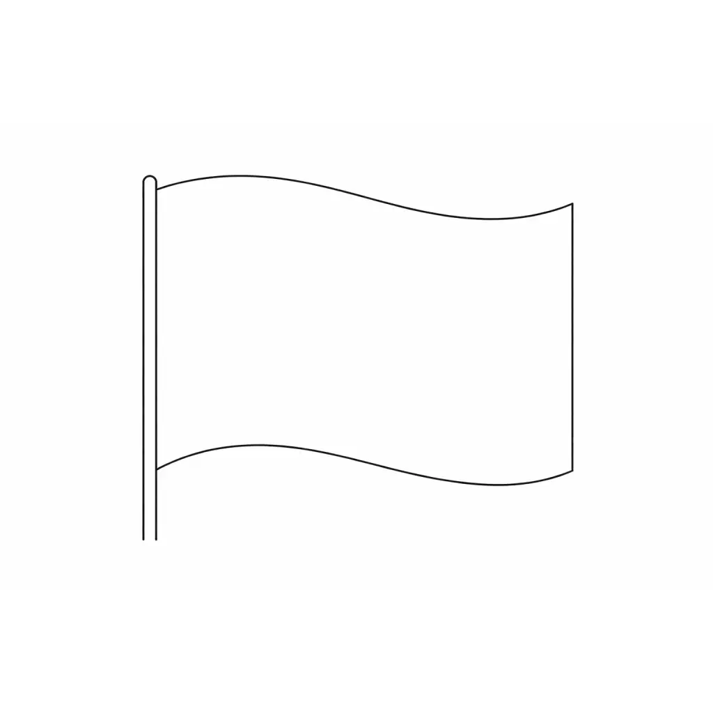 דף צביעה של דגל ריק להדפסה