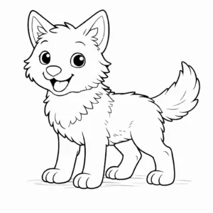 דף צביעה של זאב חמוד להדפסה