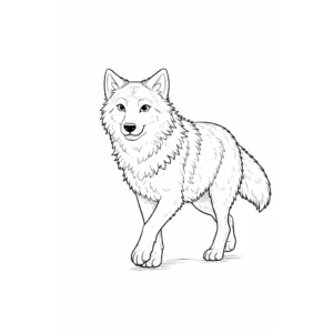 דף צביעה של זאב מחייך להדפסה