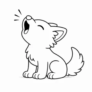 דף צביעה של זאב מילל להדפסה