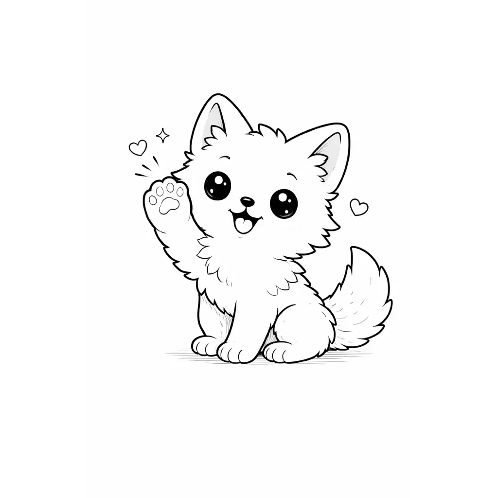 דף צביעה של זאב נותן כיף להדפסה