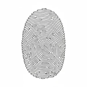 דף צביעה של טביעת אצבע להדפסה