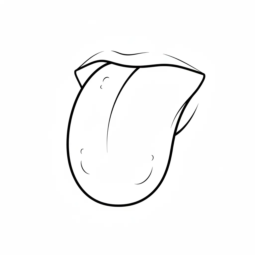 דף צביעה של לשון להדפסה