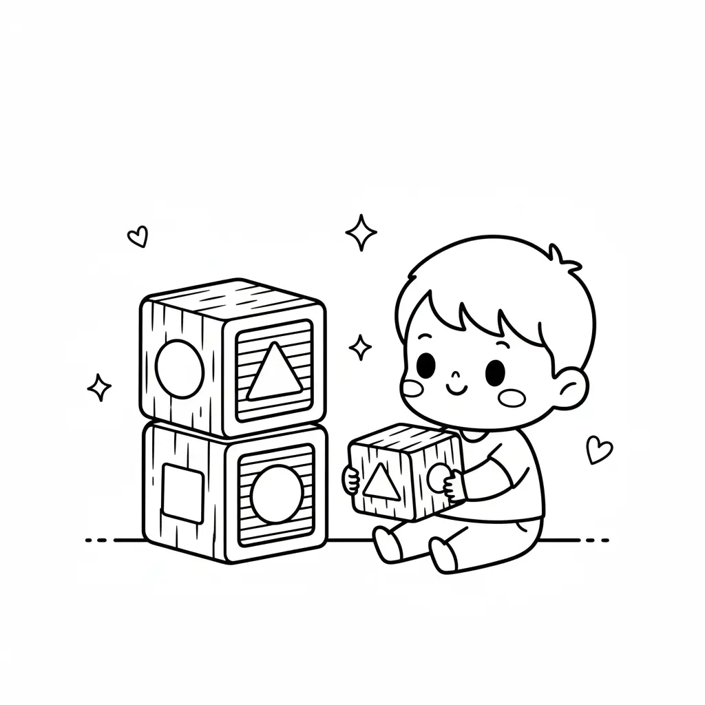 דף צביעה של משחק קוביות להדפסה