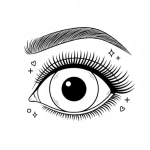 דף צביעה של עין להדפסה