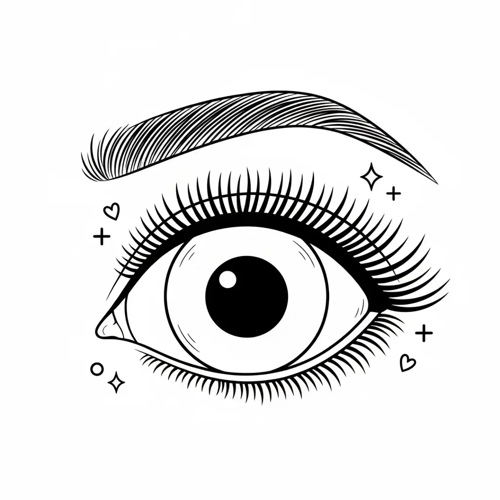 דף צביעה של עין להדפסה