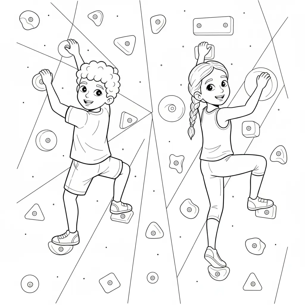 דף צביעה של על קיר טיפוס להדפסה