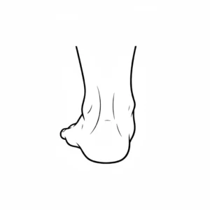 דף צביעה של עקב כף רגל להדפסה