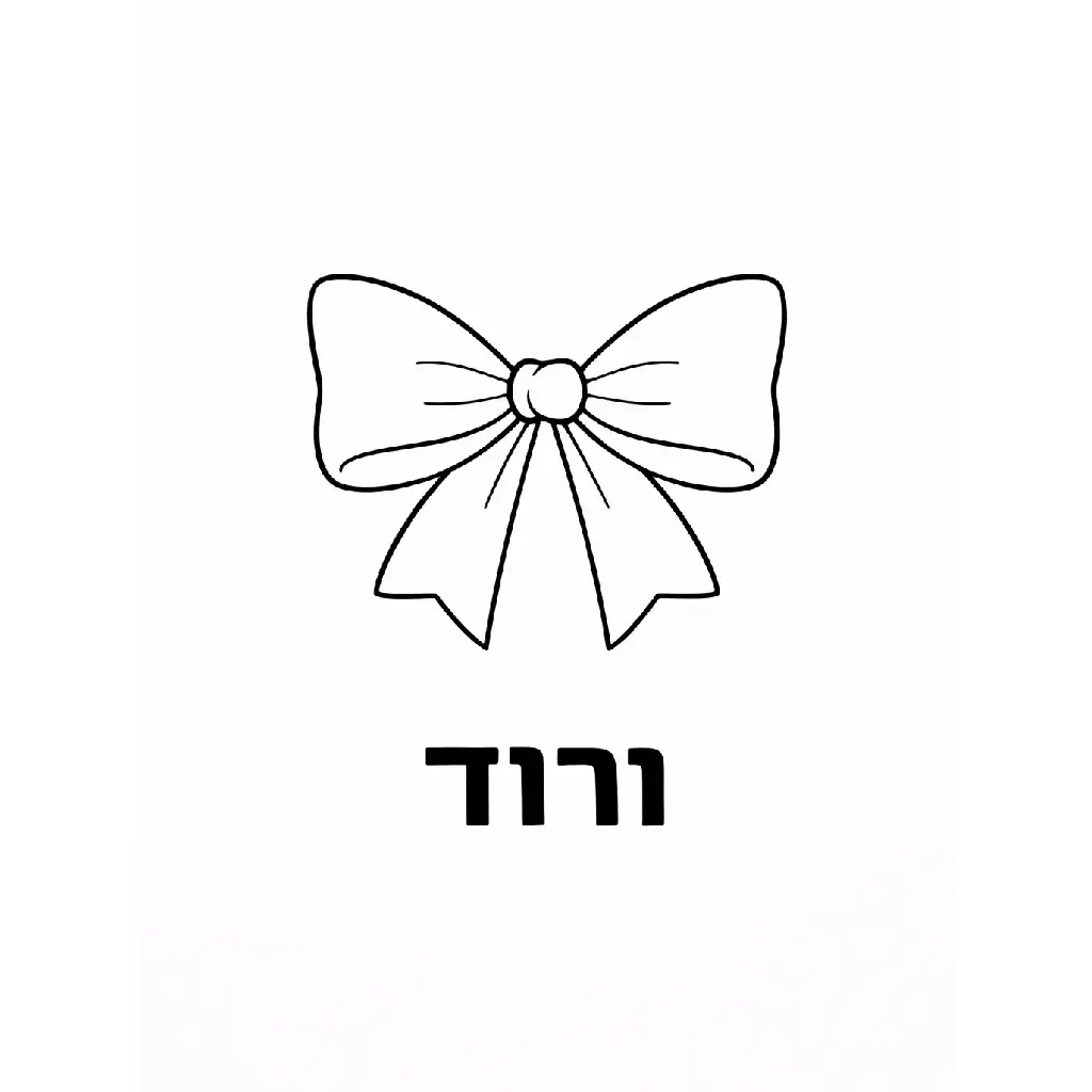 דף צביעה של פפיון לימוד צבע ורוד להדפסה