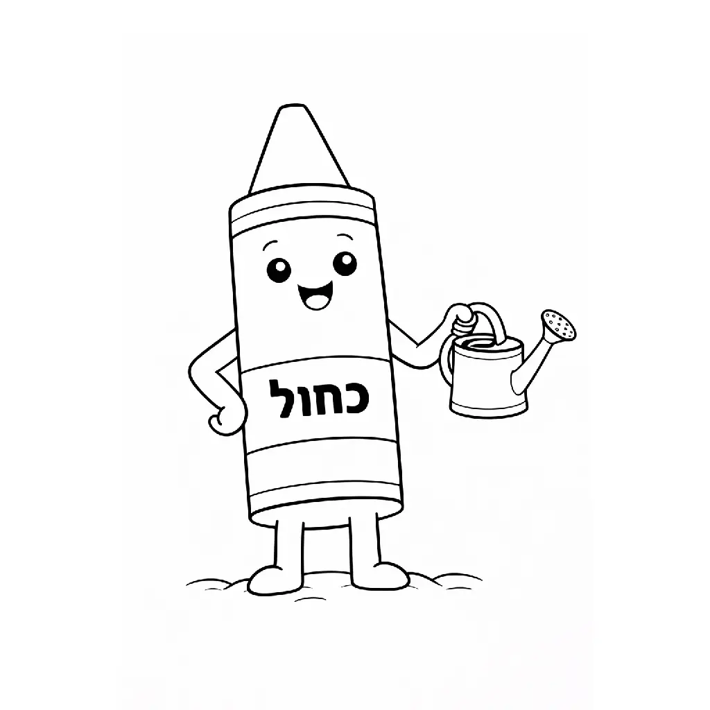 דף צביעה של צבע פנדה כחול להדפסה