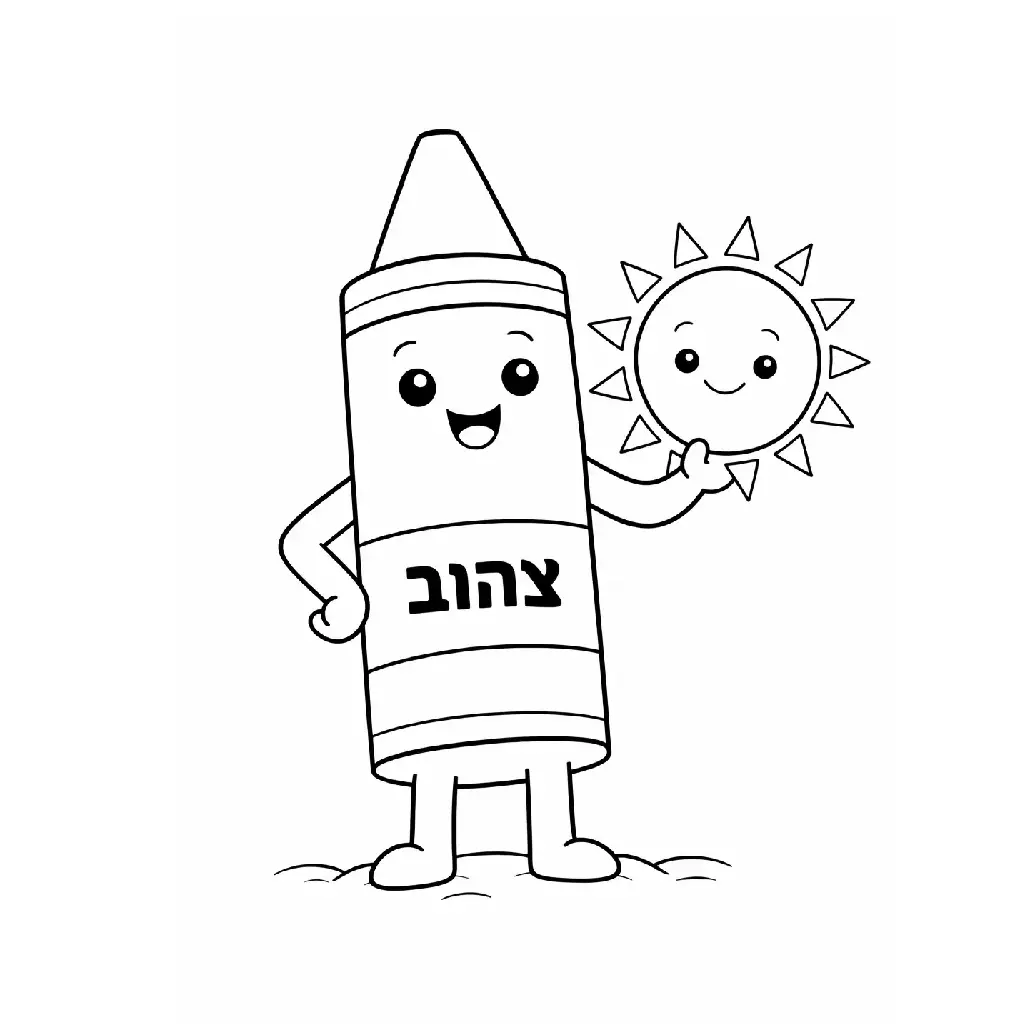 דף צביעה של צבע פנדה צהוב להדפסה