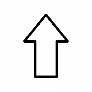 דף צביעה של צורת חץ למעלה להדפסה