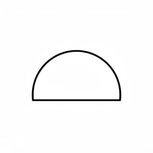 דף צביעה של צורת חצי עיגול להדפסה