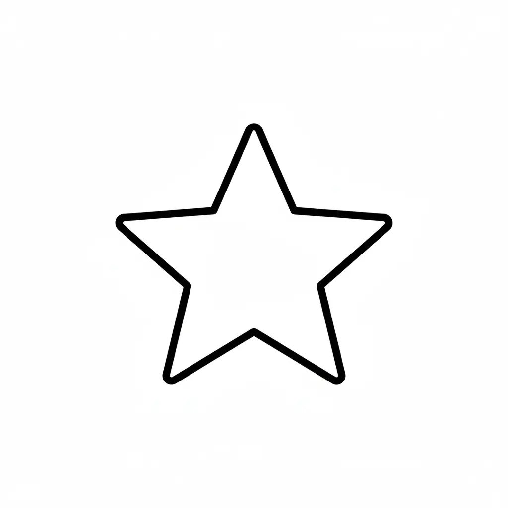 דף צביעה של צורת כוכב להדפסה