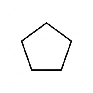 דף צביעה של צורת מחומש להדפסה