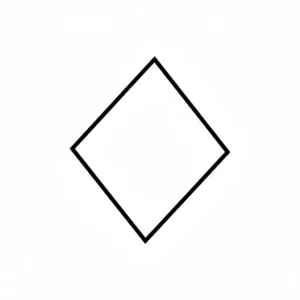 דף צביעה של צורת מעוין להדפסה