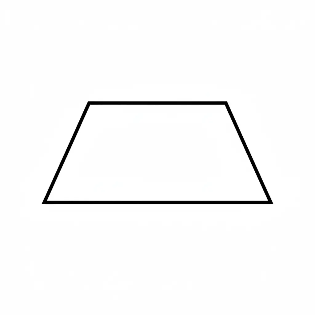 דף צביעה של צורת מקבילית להדפסה