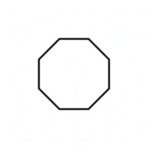 דף צביעה של צורת מתומן להדפסה