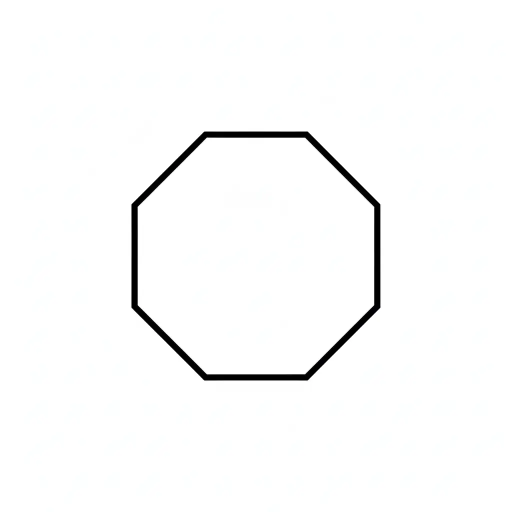 דף צביעה של צורת מתומן להדפסה