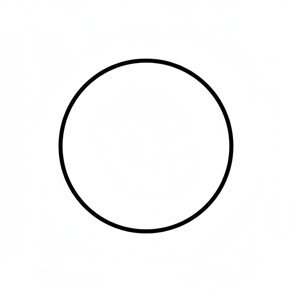 דף צביעה של צורת עיגול להדפסה