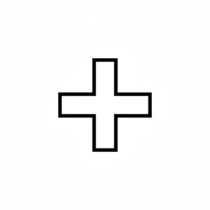 דף צביעה של צורת פלוס להדפסה