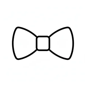 דף צביעה של צורת פפיון להדפסה