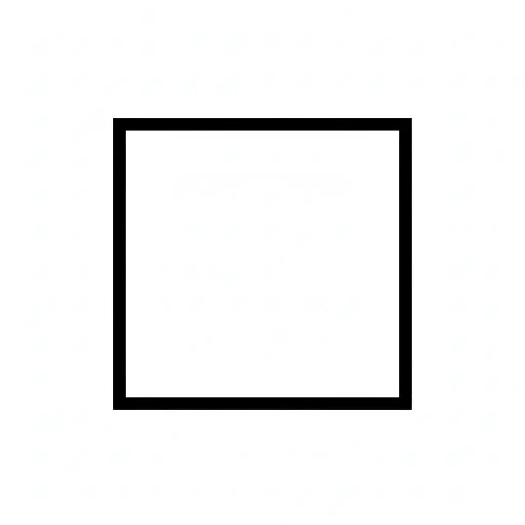 דף צביעה של צורת ריבוע להדפסה