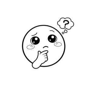 דף צביעה של רגש חושב להדפסה