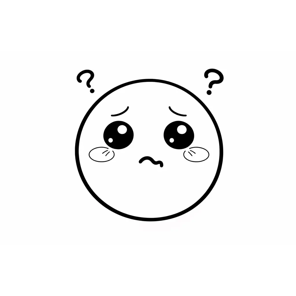 דף צביעה של רגש מבולבל להדפסה