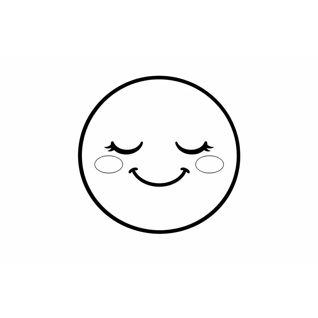 דף צביעה של רגש רגוע להדפסה