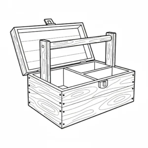 דף יצירה של ארגז כלים להדבקת כלים להדפסה