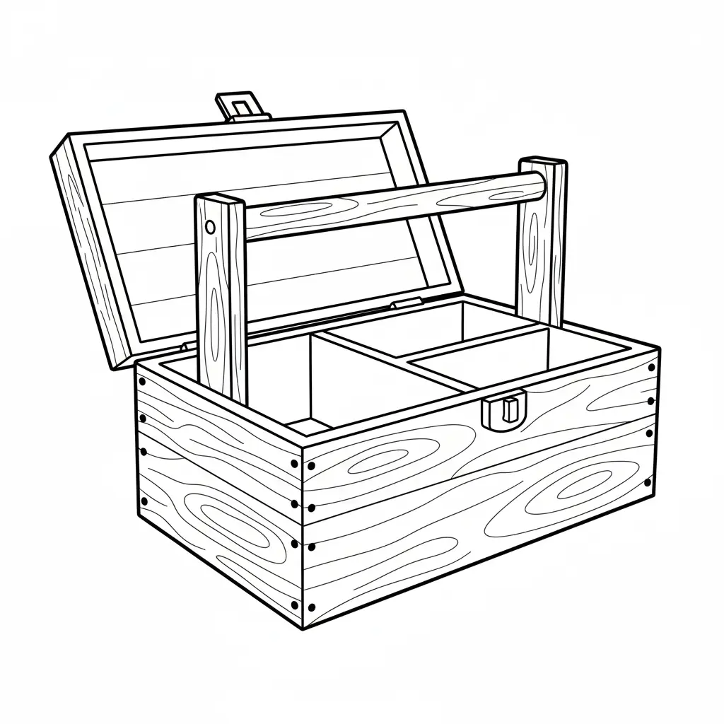 דף יצירה של ארגז כלים להדבקת כלים להדפסה