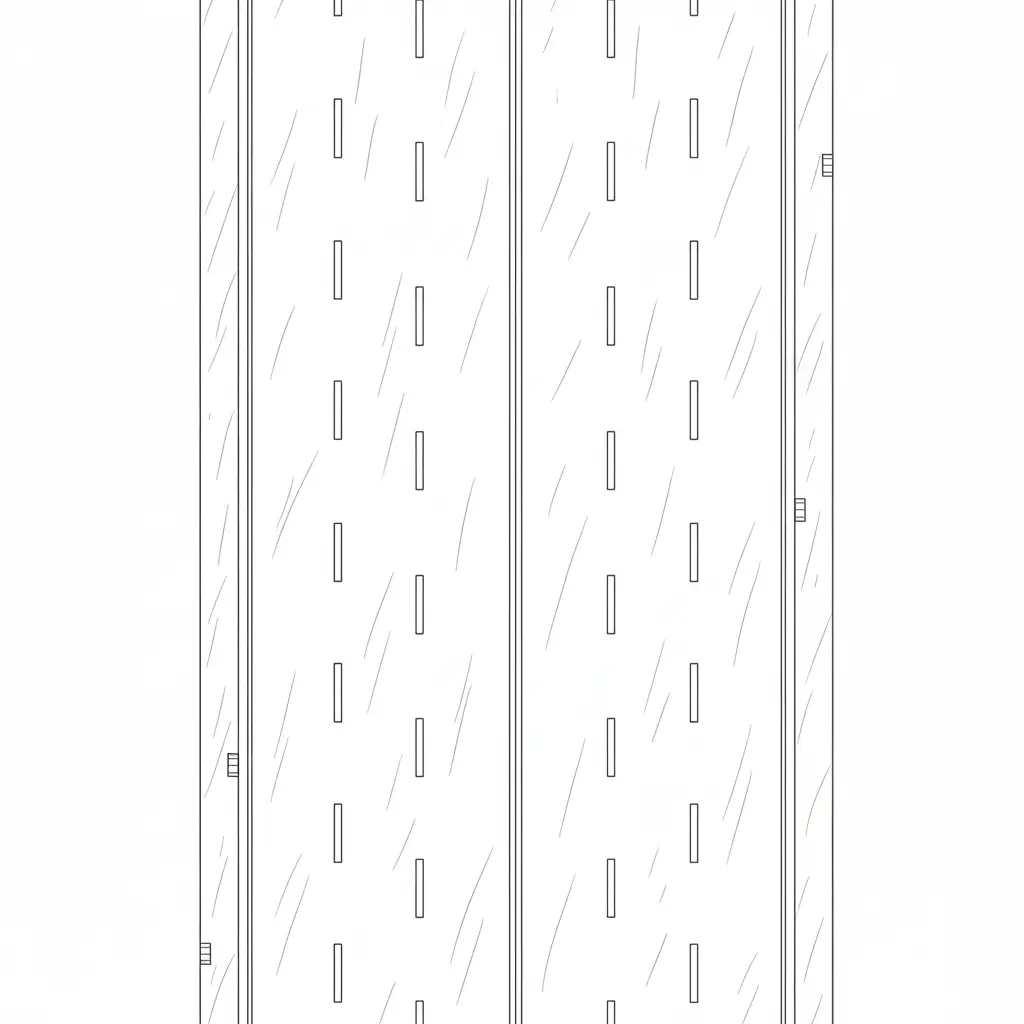 דף יצירה של כביש להדבקת מכוניות להדפסה