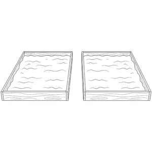 דף יצירה של ערוגה להדבקת ירקות להדפסה