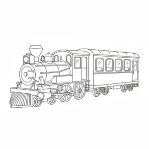 דף יצירה של רכבת להדבקת נוסעים להדפסה