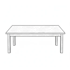 דף יצירה של שולחן אוכל להדבקת מאכלים להדפסה